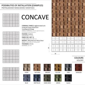 CORKBEE Concave grey - szürke természetes parafa hőszigetelő falburkoló panel