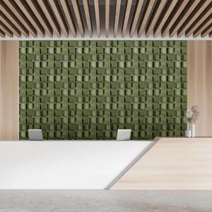 CORKBEE Concave green - zöld természetes parafa hőszigetelő falburkoló panel