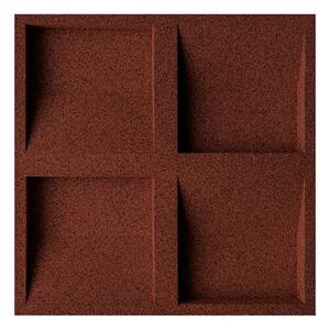 CORKBEE Concave maroon - gesztenyebarna parafa hőszigetelő falburkoló panel