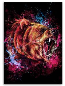 Gario Vászonkép Dühös medve - Dmitry Belov Méret: 40 x 60 cm