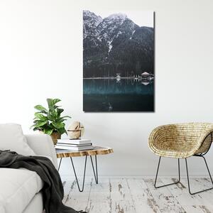 Gario Vászonkép Hegyi kilátás a tópartra - Dmitry Belov Méret: 40 x 60 cm