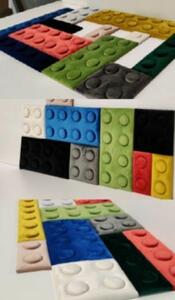O!Bubble KID szürke színű falpanel 12,5×12,5 cm lego mintázatú 2241