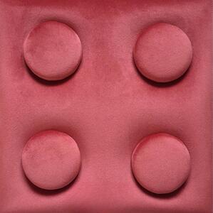O!Bubble KID piros színű falpanel 12,5×12,5 cm lego mintázatú 2232