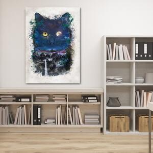 Gario Vászonkép Fekete macska éjszaka - Barrett Biggers Méret: 40 x 60 cm