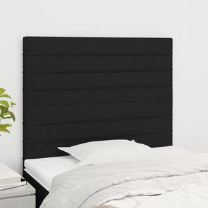 2 db fekete szövet fejtámla 100x5x78/88 cm