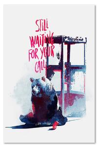 Gario Vászonkép Ülo medve egy automata alatt - Robert Farkas Méret: 40 x 60 cm