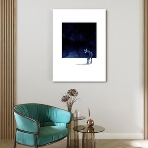 Gario Vászonkép Farkas egy téli éjszakán - Robert Farkas Méret: 40 x 60 cm