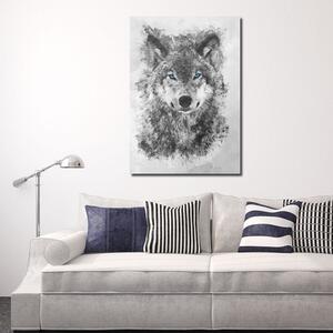 Gario Vászonkép Kék szemu farkas - SyanArt Méret: 40 x 60 cm