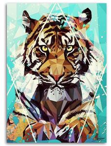 Gario Vászonkép Tigris mint kézzel festett - Cantu Méret: 40 x 60 cm
