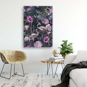 Gario Vászonkép Flamingók a sötét dzsungelben - Andrea Haase Méret: 40 x 60 cm