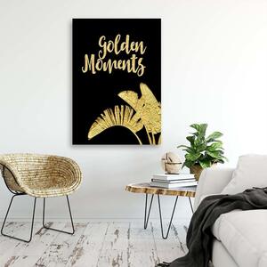 Gario Vászonkép Arany felirat és levelek - Andrea Haase Méret: 40 x 60 cm