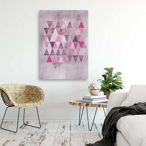 Gario Vászonkép Rózsaszín háromszögek gyűjteménye - Andrea Haase Méret: 40 x 60 cm