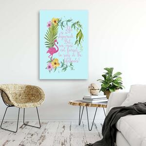 Gario Vászonkép Trópusi felirat és flamingó - Andrea Haase Méret: 40 x 60 cm
