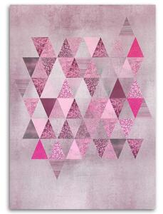 Gario Vászonkép Rózsaszín háromszögek gyűjteménye - Andrea Haase Méret: 40 x 60 cm