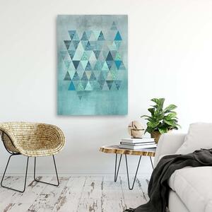Gario Vászonkép Kék háromszögek gyűjteménye - Andrea Haase Méret: 40 x 60 cm