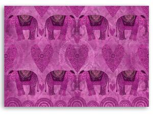 Gario Vászonkép Rózsaszín elefántok - Andrea Haase Méret: 60 x 40 cm