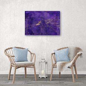 Gario Vászonkép Arany vonalak lila háttéren - Andrea Haase Méret: 60 x 40 cm