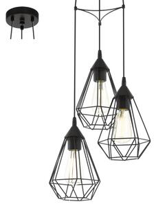 Függeszték E27 3x60W 31cm feketeTarbes
