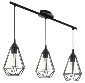 Függeszték E27 3x60W fekete Tarbes