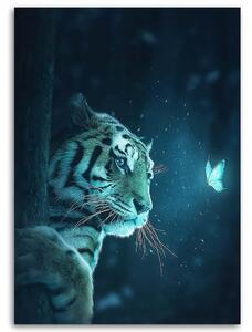 Gario Vászonkép Tigris és a varázslatos éjszaka - Jose Francese Méret: 40 x 60 cm