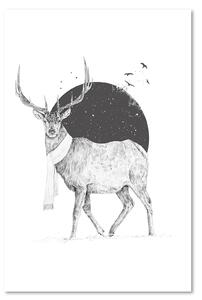 Gario Vászonkép Szarvas egy téli karácsonyi estén - Rykker Méret: 40 x 60 cm