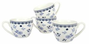 Floral porcelán csésze szett 4 darabos, 90 ml