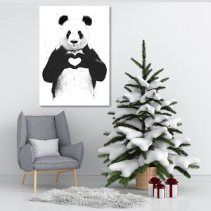 Gario Vászonkép Panda szívvel - Rykker Méret: 40 x 60 cm