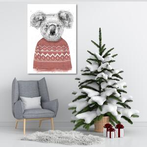 Gario Vászonkép Koala medve karácsonyi pulóverben - Rykker Méret: 40 x 60 cm