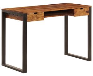 Tömör akácfából és acél asztal 110 x 55 x 78 cm