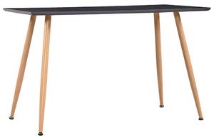 Tölgyszínű és szürke MDF étkezőasztal 120 x 60 x 74 cm