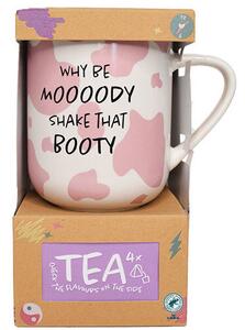 Why be moody shake that booty bögre és tea ajándékkészletet?