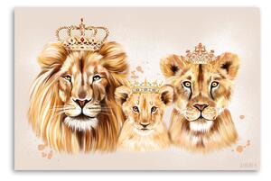 Gario Vászonkép Királyi oroszlán család - Svetlana Gracheva Méret: 60 x 40 cm