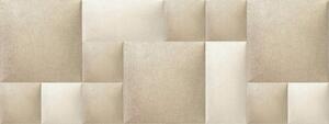 Bézs árnyalatú modern textil falvédő-1 (200x75 cm) Kerma falpanelekből