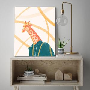 Gario Vászonkép Zsiráf fej sárga állat absztrakció - Bryantama Art Méret: 40 x 60 cm