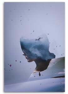 Gario Vászonkép Ember madarak Sky absztrakció - Bryantama Art Méret: 40 x 60 cm