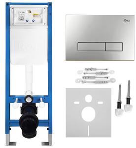 Beépíthető WC Tartókeret Szett 024N HD Satin Nyomólappal