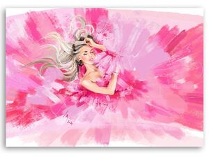 Gario Vászonkép Rózsaszín ruha divat szoke no elegancia - Irina Sadykova Méret: 60 x 40 cm