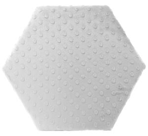 KERMA Hexagon falpanel minky textil gyermek falburkolat, több színben - Világos szürke minkyg3