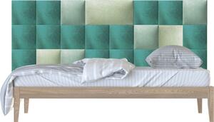 Zöld árnyalatú modern textil falvédő-12 (200x75 cm) Kerma falpanelekkel
