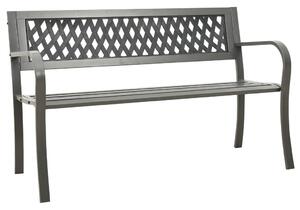 Szürke kerti acélpad 125 cm