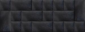 Fekete színű modern textil falvédő-15 (200x75 cm) Kerma falpenelekből