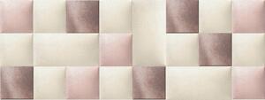 Fehér színű modern textil falvédő-14 (200x75 cm) rózsaszín árnyalatokkal