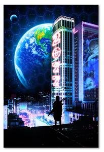 Gario Vászonkép Város a Föld bolygóra nézo kilátással - Gab Fernando Méret: 40 x 60 cm