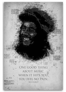 Gario Vászonkép Bob Marley énekes - Gab Fernando Méret: 40 x 60 cm