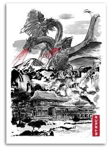 Gario Vászonkép Godzilla, King Ghidorah - Dr.Monekers Méret: 40 x 60 cm