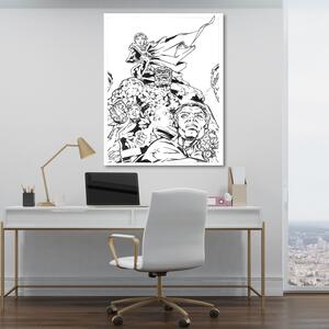 Gario Vászonkép Szuperhosök rajzolása - Saqman Méret: 40 x 60 cm