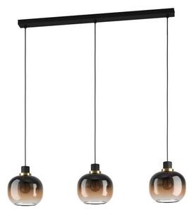 Függeszték E27 3x40W fek/barna Oilella