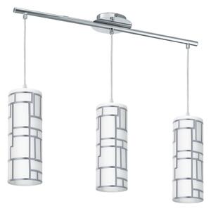 Függeszték E27 3x60W fehér/króm Bayman