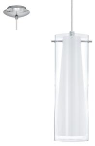 Függeszték E27 1x60W króm/fehér Pinto