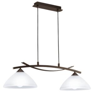 Függ.E27 2x60W barna/alabástr.b.Vinovo